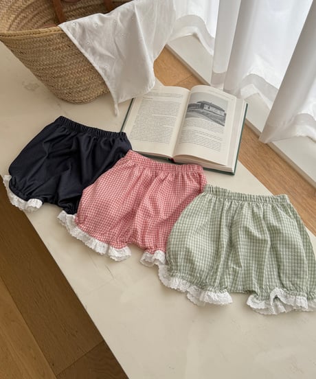 [即納]ninibello bonbon lace blomers(Green)