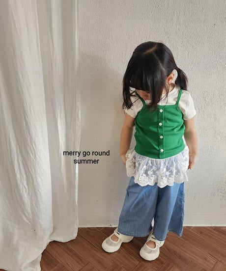 13[予約]merry go round rib button sleeveless