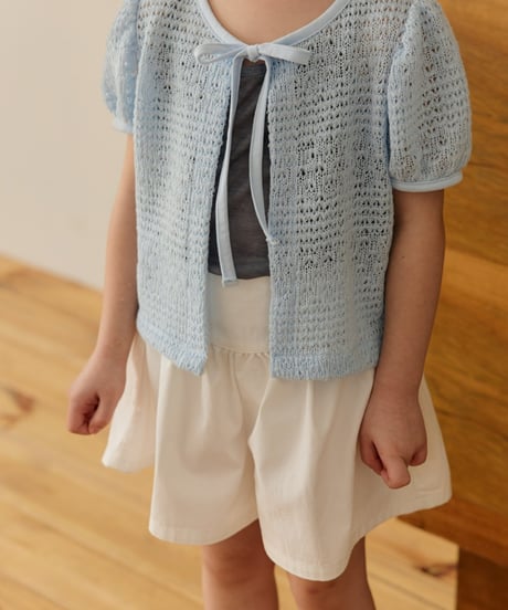 9[予約]mon Atelier blooming ribbon cardigan