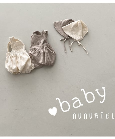75[予約]nunubiel milga romper & bonnet