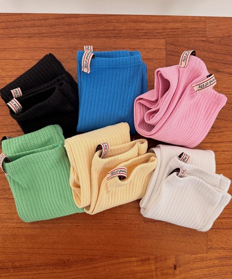117[予約]ELLYMOLLY colored rib socks
