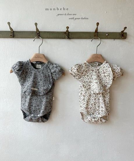 43[予約]monbebe puff flower suit