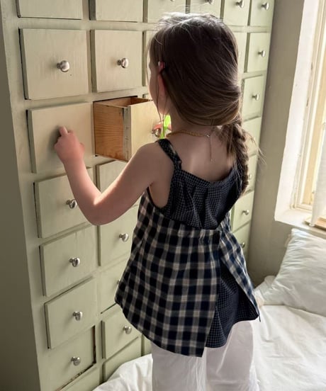 59[予約]aiai check sleeve blouse