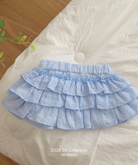 83[予約]ninibello sweet tiered skirt