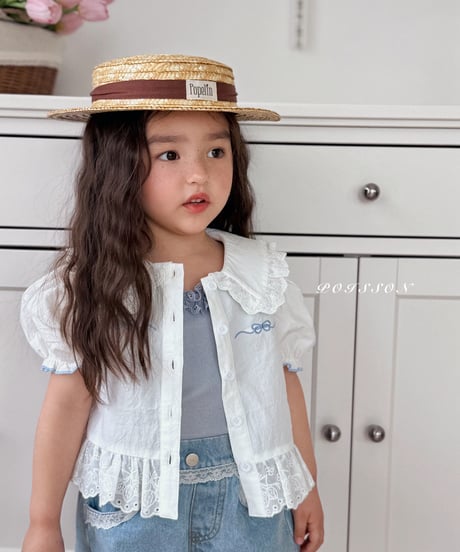 2[予約]poisson ribbon embroidery blouse