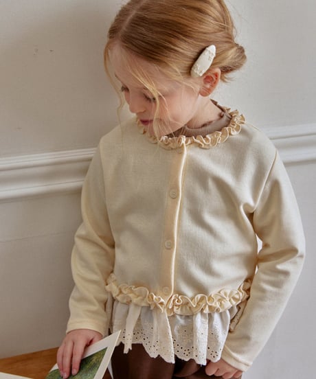 [即納]Roa lace frill cardigan