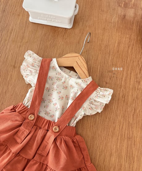 41[予約]ohho forest shirred strap skirt