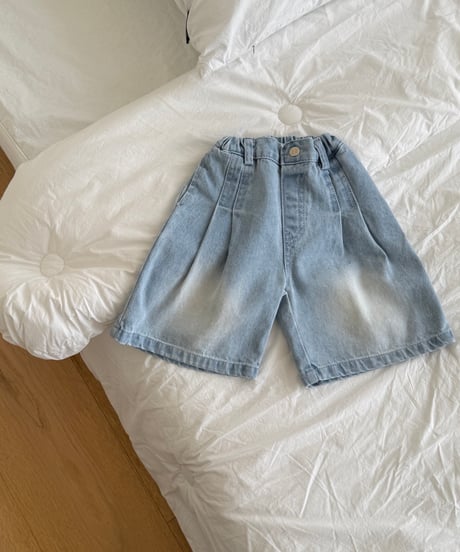 70[予約]ninibello bermuda pintuck deim pants