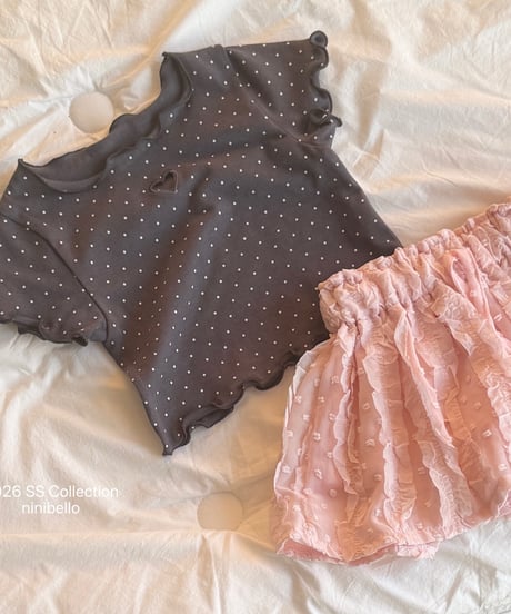 58[予約]ninibello chiffon souffle pants