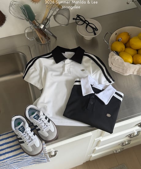 49[予約]matilda&lee airy two line collar tee