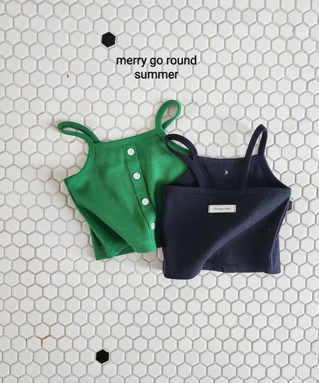 13[予約]merry go round rib button sleeveless