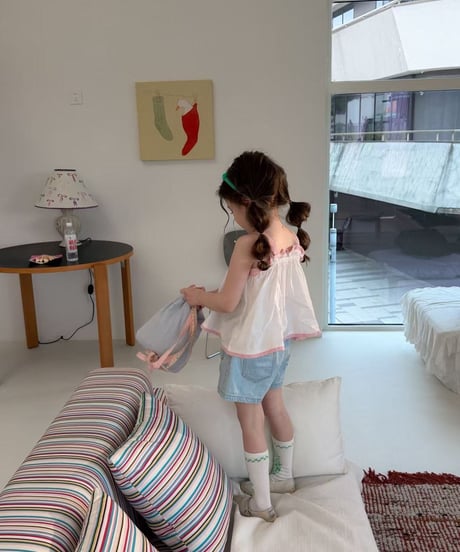 89[予約]aiai little embroidered baby top