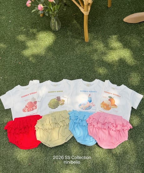 102[予約]ninibello pepper frill bloomers(baby)