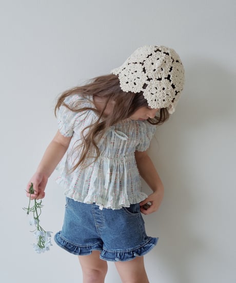 18[予約]momoann frill denim shorts