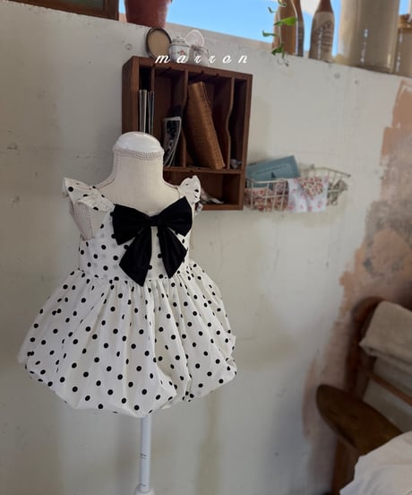 70[予約]marron bubble dress(XS-L)