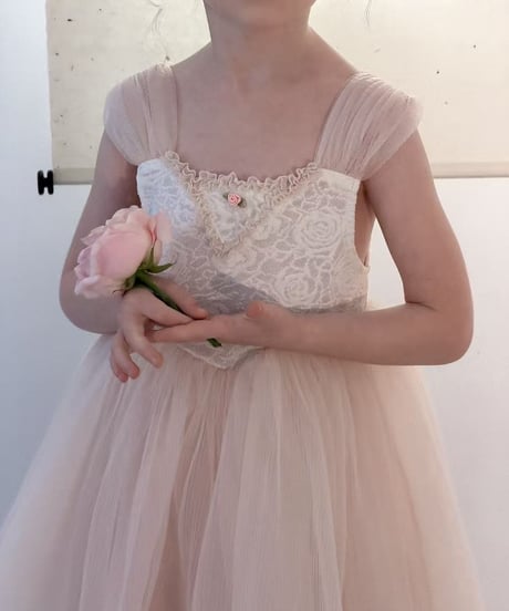 7[予約]aiai peach ballerina tulle dress