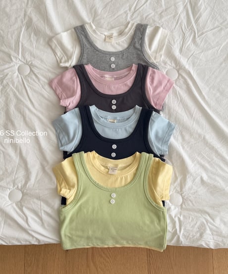 4[予約]ninibello daily sleeveless layered tee