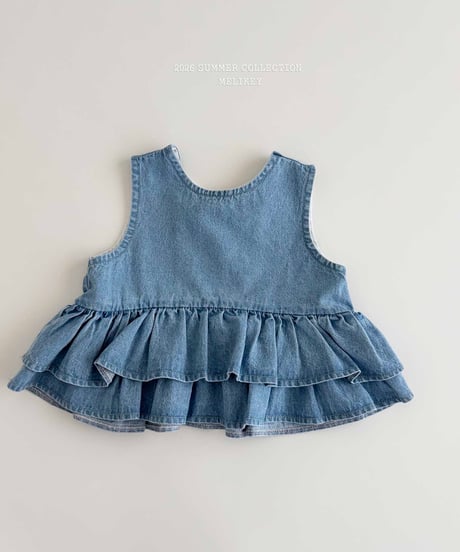 36[予約]melikey ribbon cancan sleeveless bl