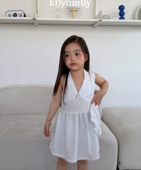 40[予約]ELLYMOLLY dot holter dress