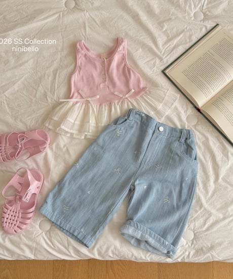 29[予約]ninibello frill ribbon tank top