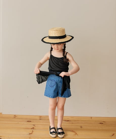 19[予約]mon Atelier love denim shorts