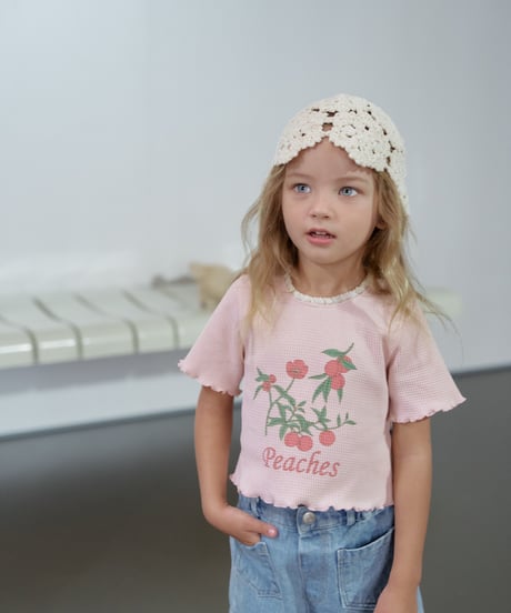 3[予約]momoann peach waffle tee