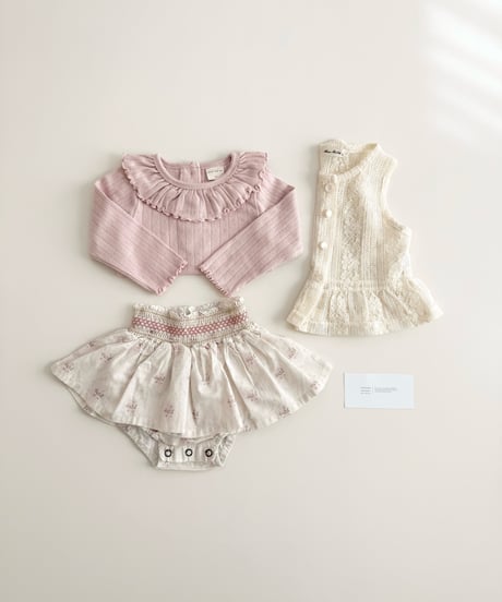 [即納]送料無料 mini beige skirt smoke bloomer