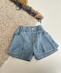 70[予約]aiai blooming stitch denim shorts