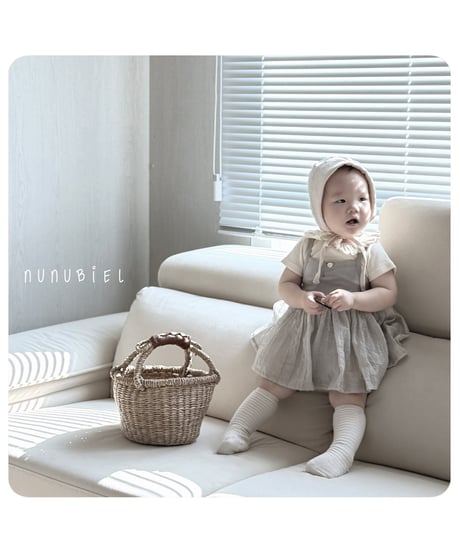 73[予約]nunubiel bebe ribbed frill t-shirts
