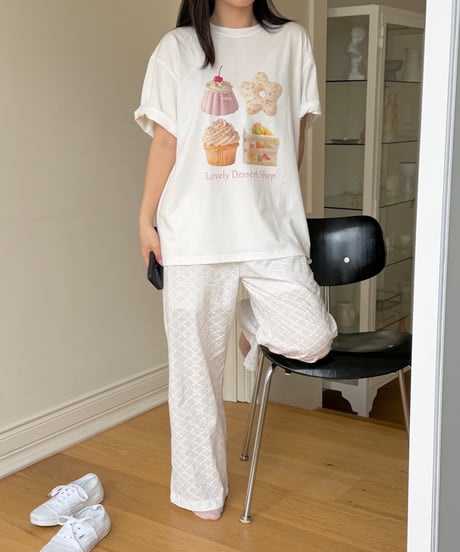 57[予約]ninibello mori punching eyelet pants(adult)