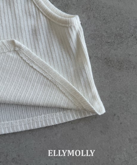 53[予約]ELLYMOLLY clean v-cut sleeveless