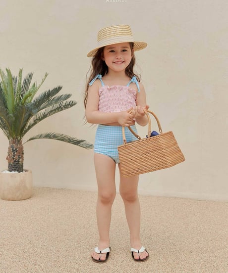 76[予約]melikey lily check swim set