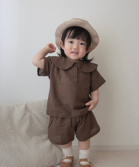 21[予約]mimi market linen sailor blouse