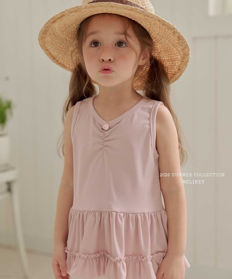 17[予約]melikey rose frill tank top