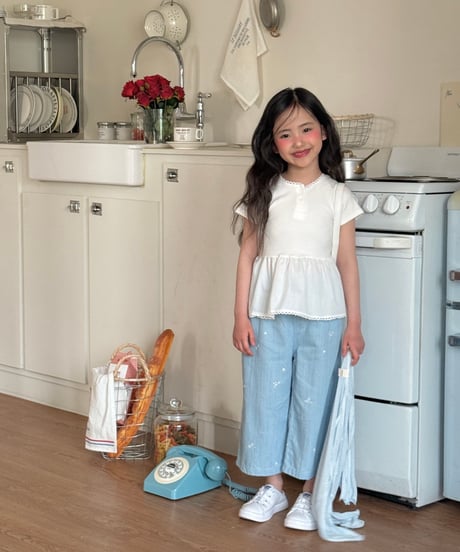 72[予約]ninibello ribbon sugar denim pants