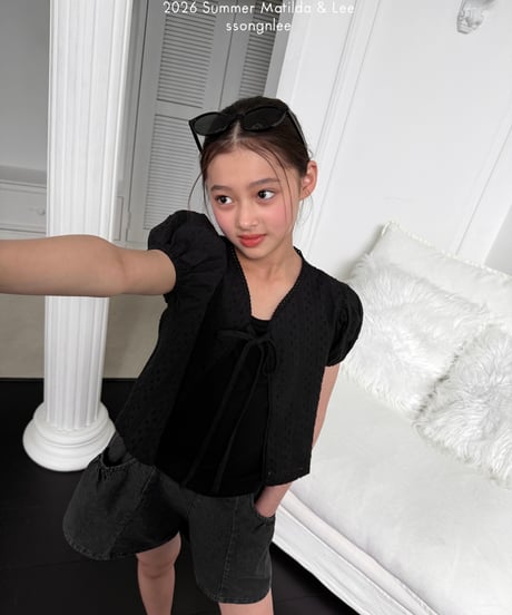 88[予約]matilda&lee puff blouse cardigan