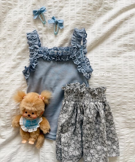 9[予約]poisson frill sleeveless tee
