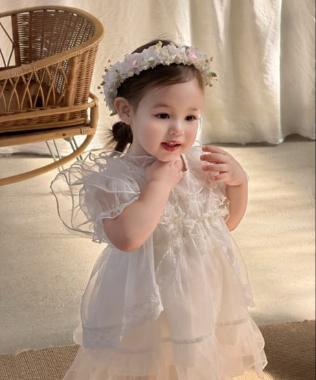 1[予約]mydaughter white angel sasha dress&cardigan set