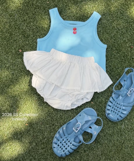 107[予約]ninibello tomato button sleevelesss top(baby)
