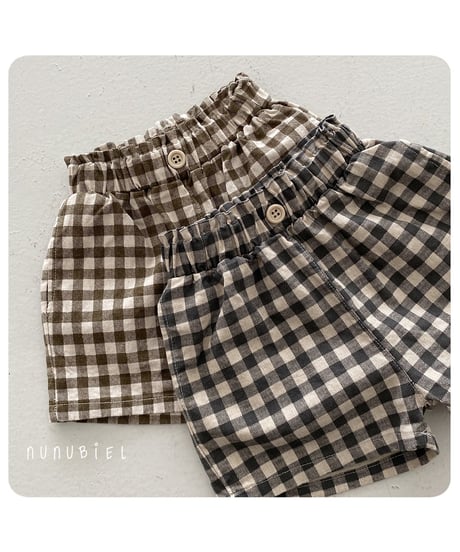 70[予約]nunubiel checkerboard pants