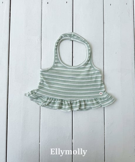 88[予約]ELLYMOLLY salt halter frill sleeveless