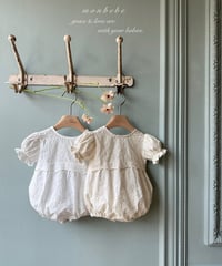 88[予約]monbebe cotton embroidered suit