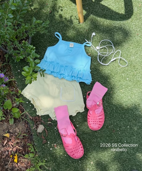 87[予約]ninibello joy heart punching sleeveless top