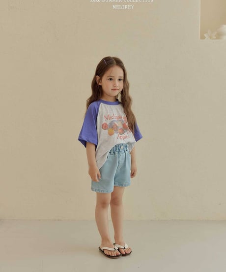 58[予約]melikey apple raglan t-shirt