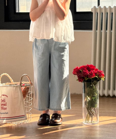 68[予約]ninibello ade denim pants
