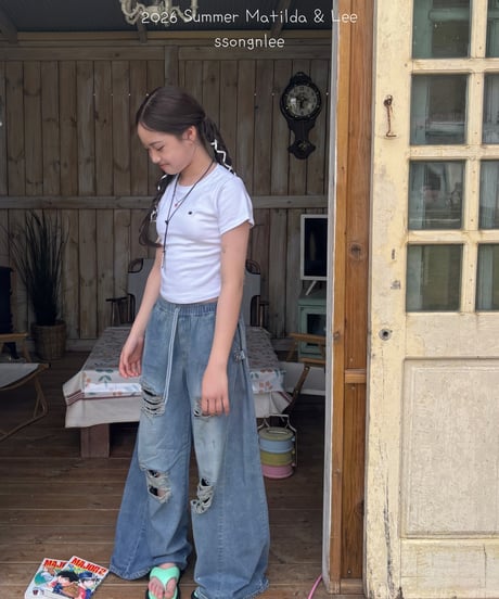 77[予約]matilda&lee damaged denim pants