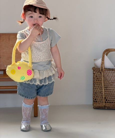 14[予約]mydaughter charmant lace denim shorts