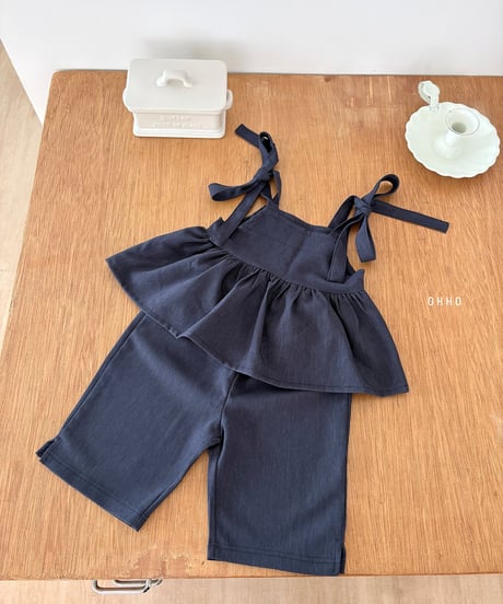 39[予約]ohho soft denim strap blouse