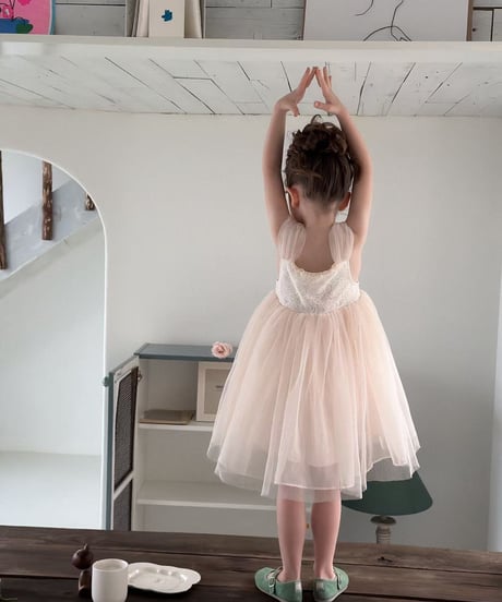 7[予約]aiai peach ballerina tulle dress