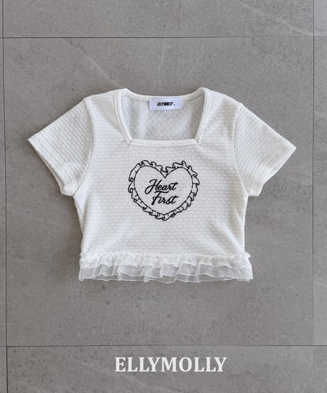 14[予約]ELLYMOLLY powder lace t